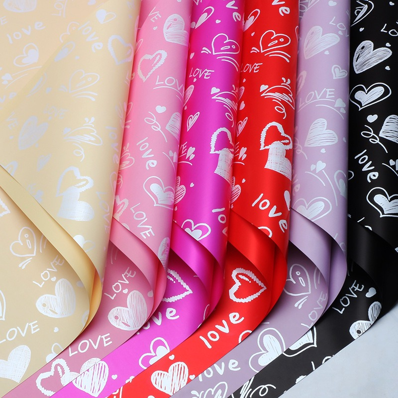 LR Falling in Love Flower Wrapping Paper