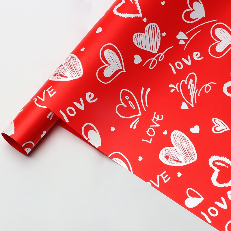 LR Falling in Love Flower Wrapping Paper