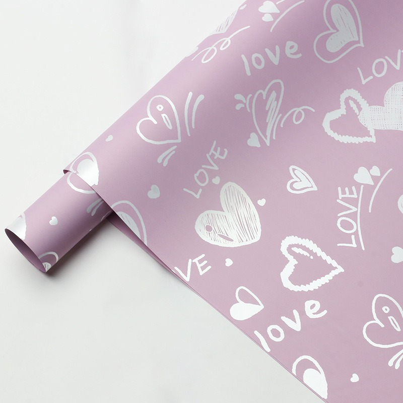 LR Falling in Love Flower Wrapping Paper