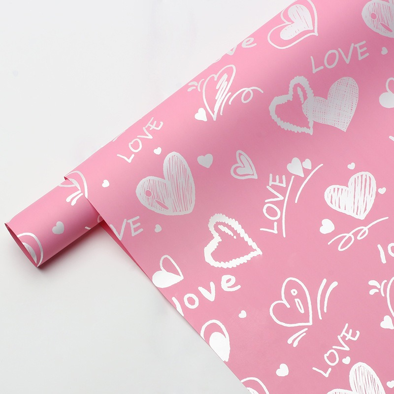 LR Falling in Love Flower Wrapping Paper