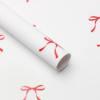 LR Flower Wrapping Paper with Heart-Shaped Knot Design