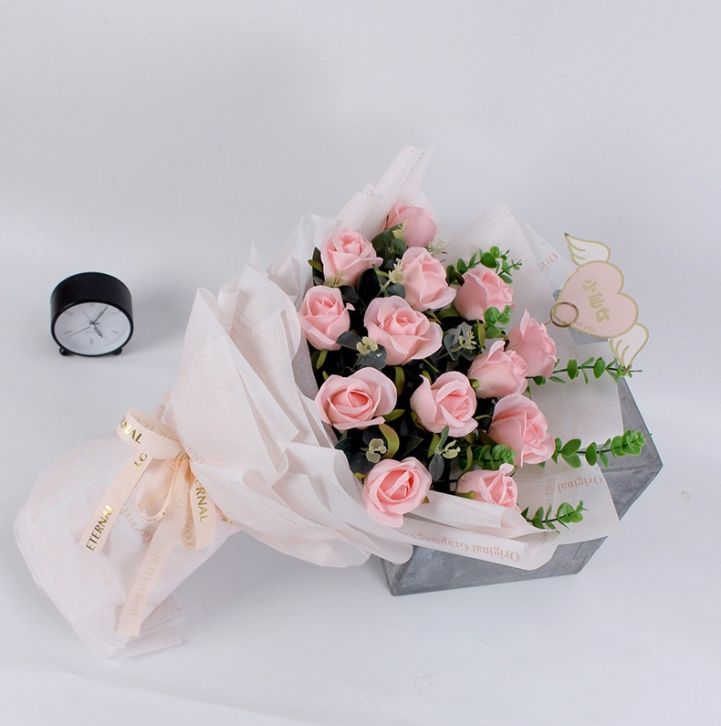 LR Letter & Newspaper-Themed Floral Wrapping Paper