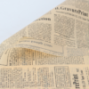 LR Letter & Newspaper-Themed Floral Wrapping Paper