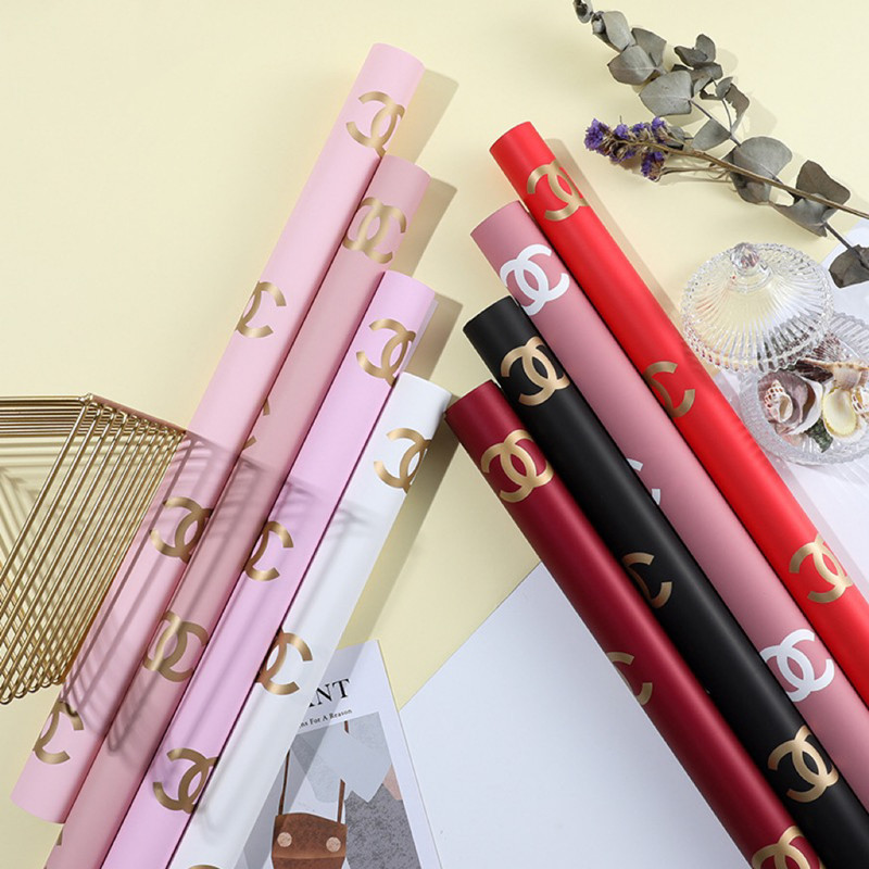 LR Channe Floral Wrapping Paper