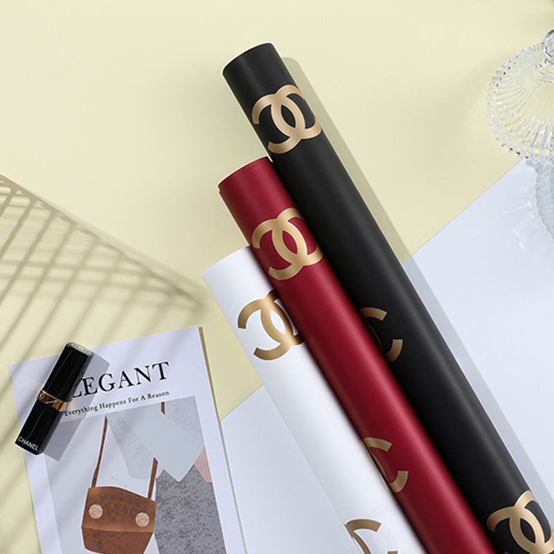 LR Channe Floral Wrapping Paper