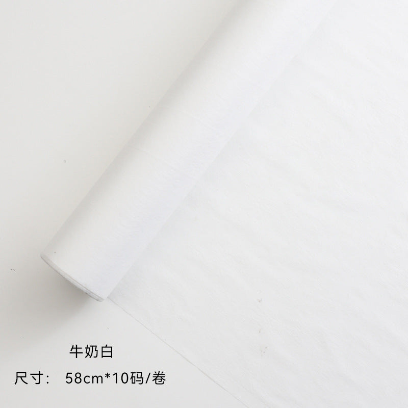 LR "Milk Cloud" Cotton Floral Wrapping Paper — 10 Yards