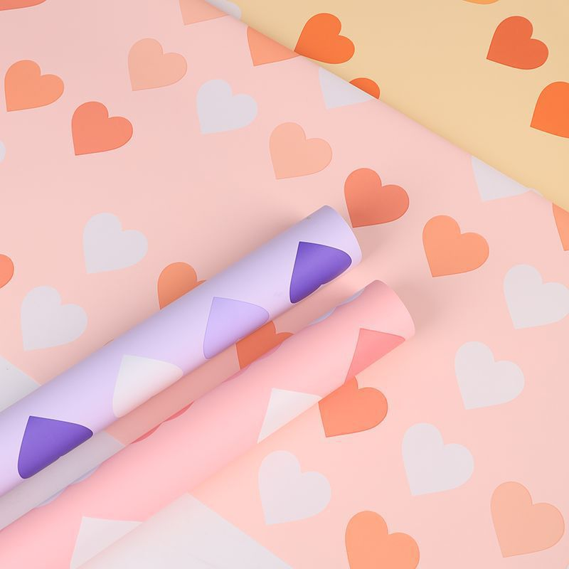 LR Neon Heart and Floral Wrapping Paper