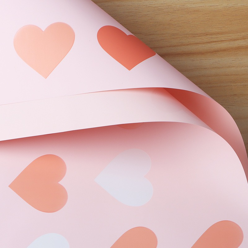 LR Neon Heart and Floral Wrapping Paper
