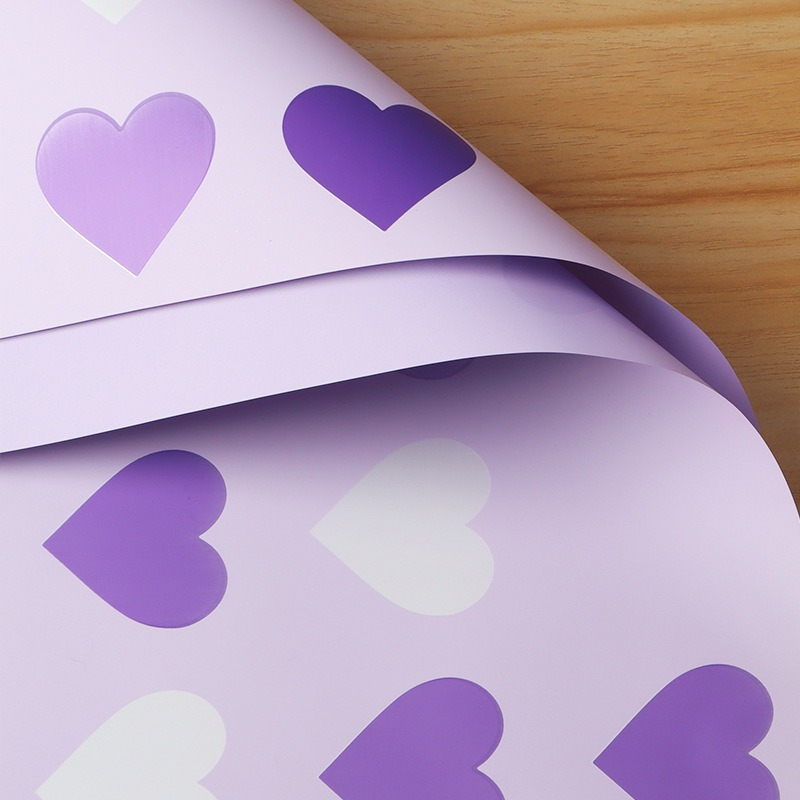 LR Neon Heart and Floral Wrapping Paper