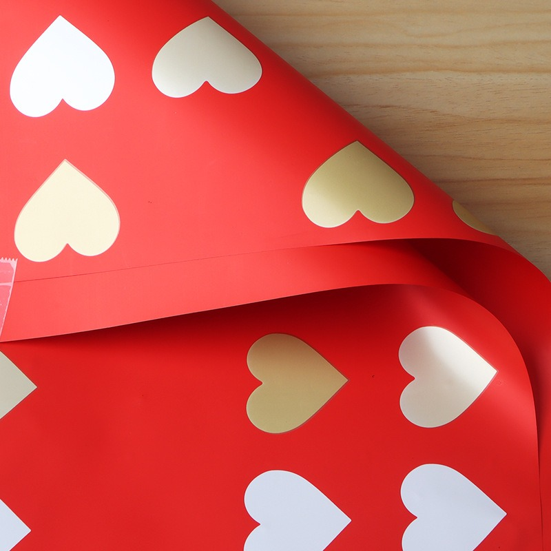 LR Neon Heart and Floral Wrapping Paper