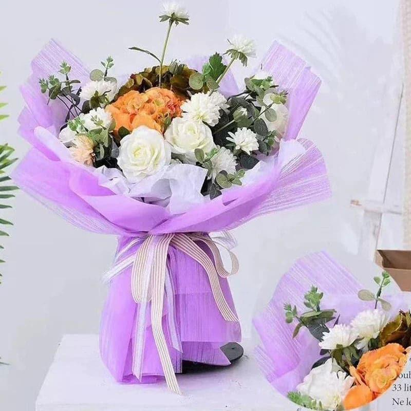 LR Minimalist Silk Floral Wrapping Paper