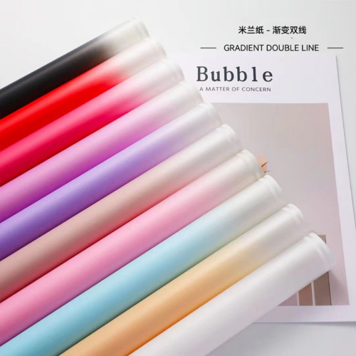 LR Gradient Floral Wrapping Paper