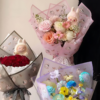 LR LABUBU Bowknot Bouquet Wrapping Paper