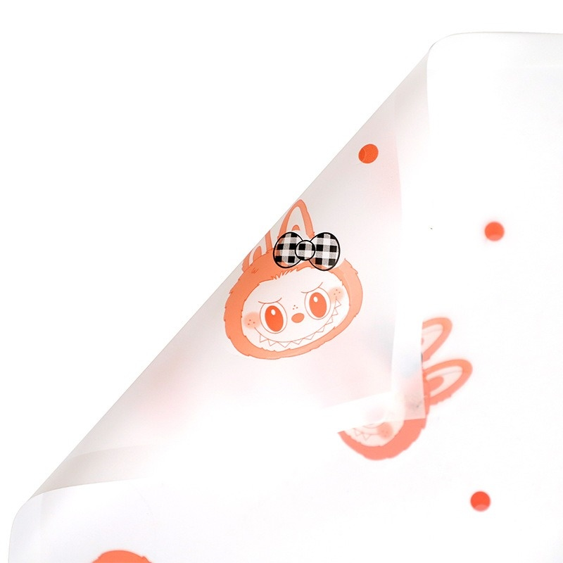 LR LABUBU Bowknot Bouquet Wrapping Paper