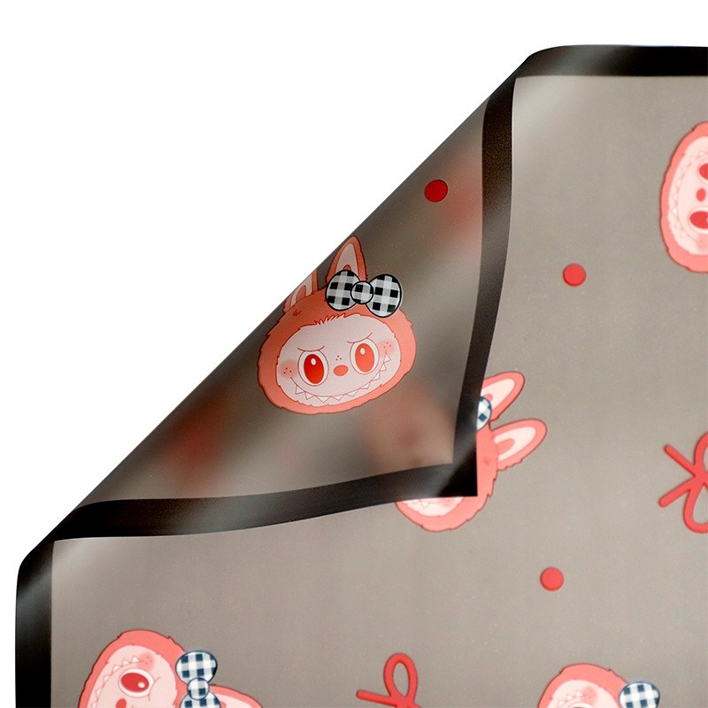 LR LABUBU Bowknot Bouquet Wrapping Paper