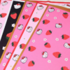 LR Hello Kitty Cat, Strawberry, and Floral Wrapping Paper