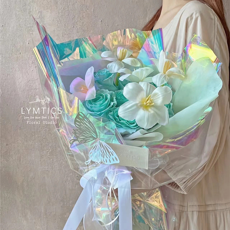 LR Colorful Film Bouquet Wrapping Paper