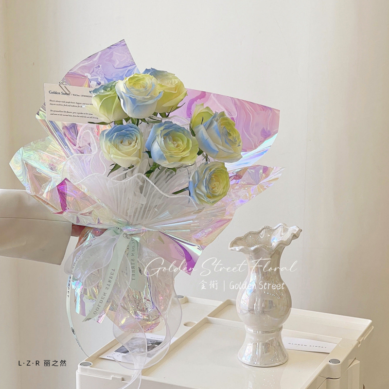 LR Colorful Film Bouquet Wrapping Paper