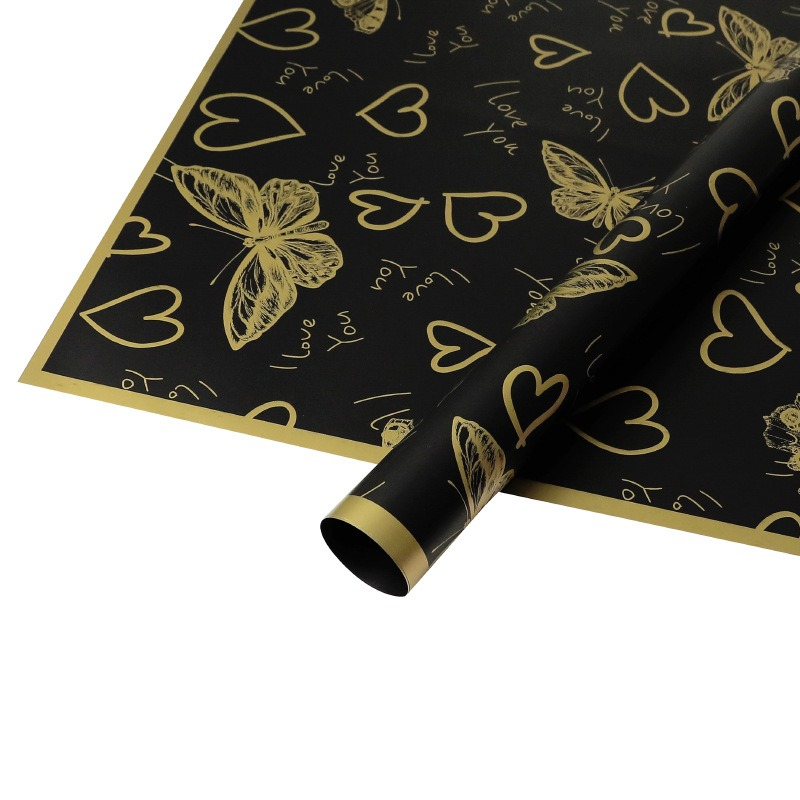 LR Butterfly Lovers Romantic Floral Wrapping Paper