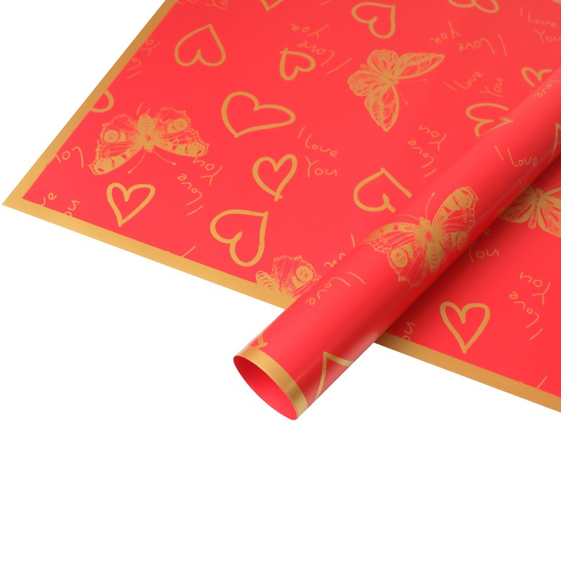 LR Butterfly Lovers Romantic Floral Wrapping Paper