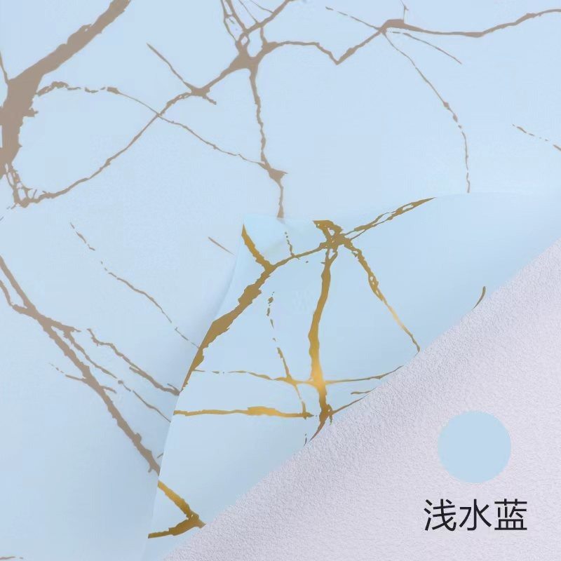 Waterproof Marble-Patterned Floral Wrapping Paper