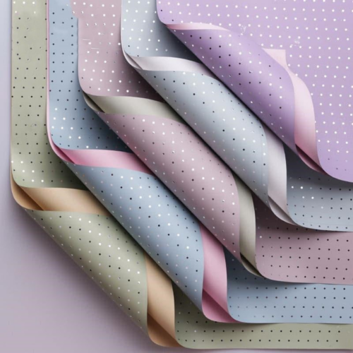 LR Polka Dot and Floral Wrapping Paper