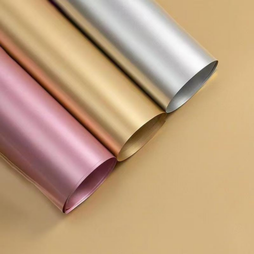 LR Rose Gold and Gold Mirror-Finish Wrapping Paper — Pack of 20 Sheets