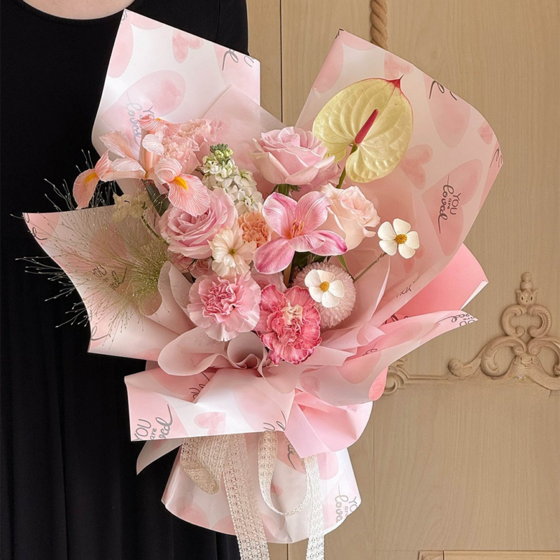 微信图片_20260403214844_6721_1 LR "You Are My Love" Flower Wrapping Paper