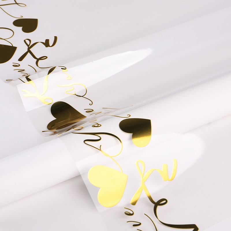 Minimalist Gold Letter & Floral Wrapping Paper