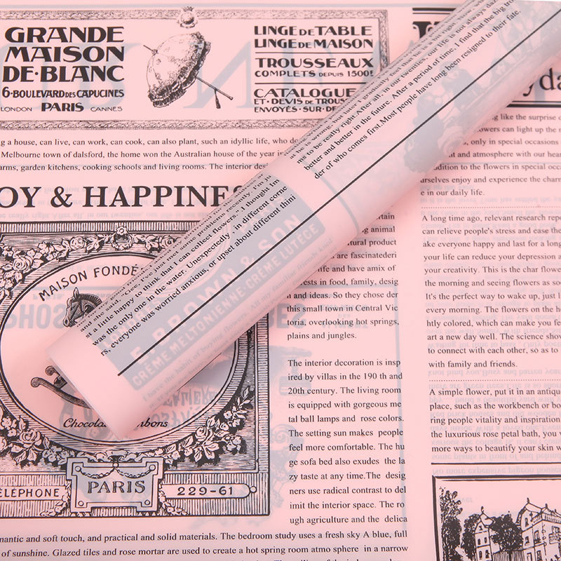 微信图片_20260404012325_6845_1 English-Themed DIY Floral Craft Wrapping Paper