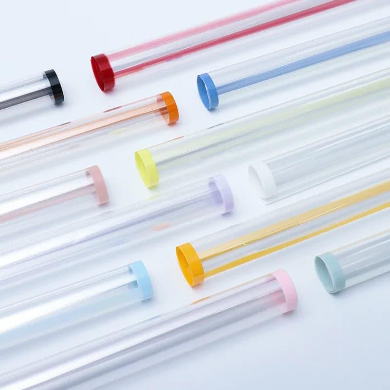 Transparent Wrapping Paper with Colored Borders (Pack of 20)