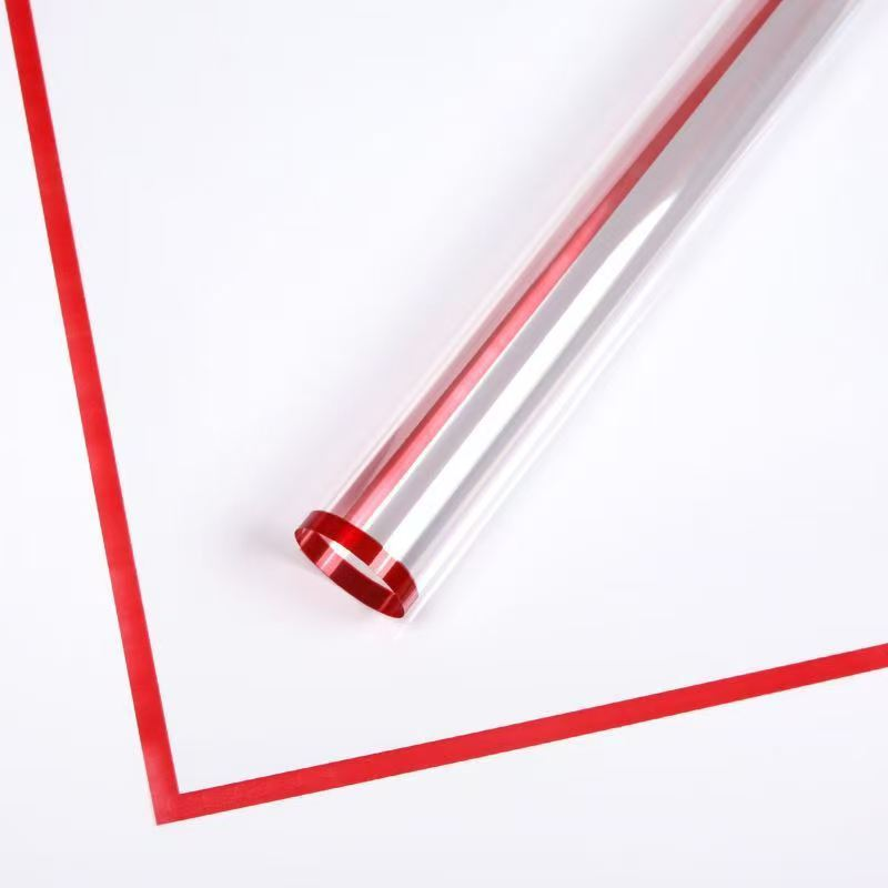 Transparent Wrapping Paper with Colored Borders (Pack of 20)