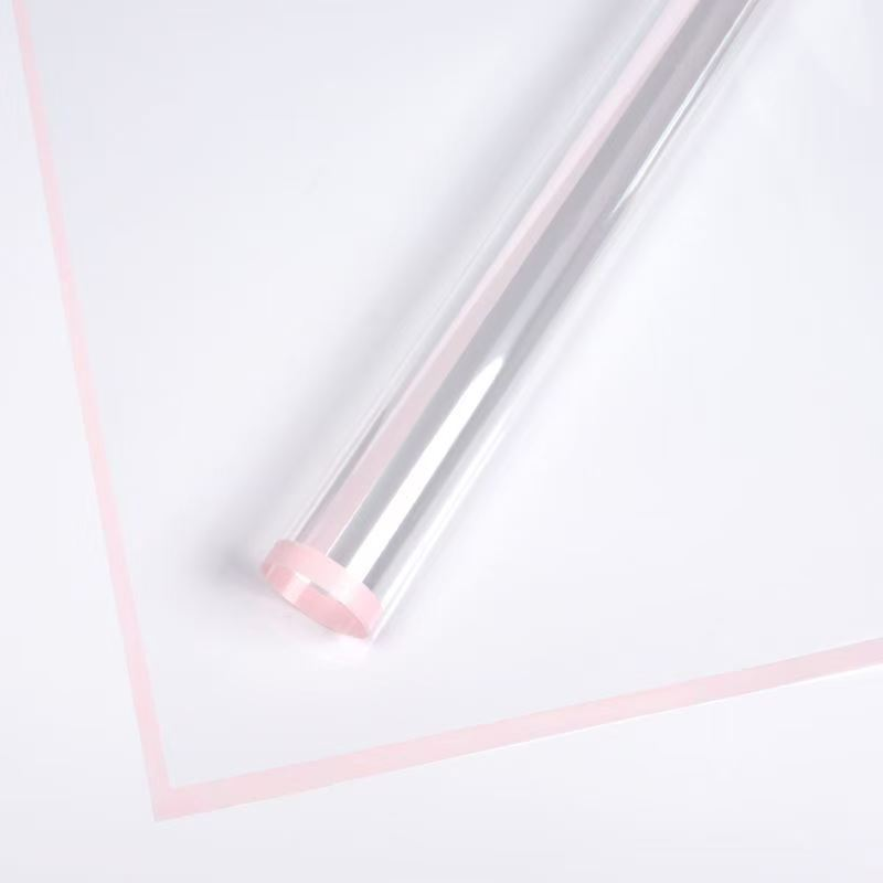 Transparent Wrapping Paper with Colored Borders (Pack of 20)