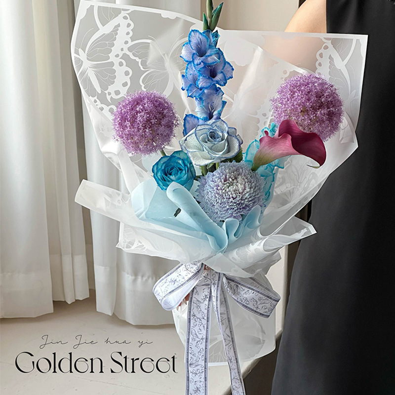 Butterfly Flower Wrapping Paper