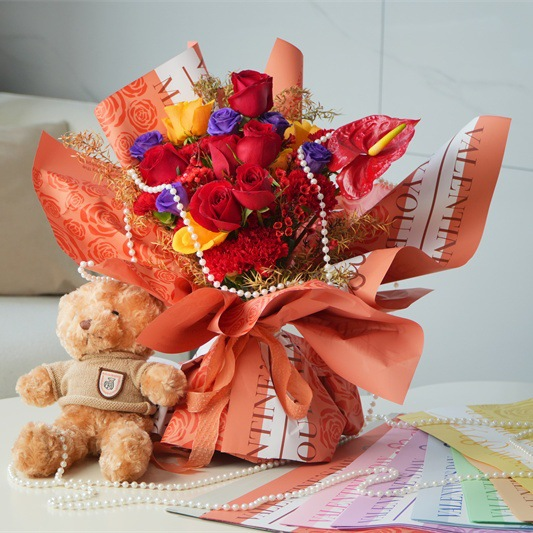 微信图片_20260404222204_6970_1 Eternal Love Floral Wrapping Paper