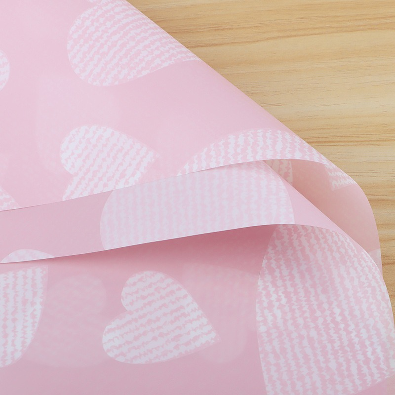 Wedding Bouquet Wrapping Paper: Letter & Heart Design