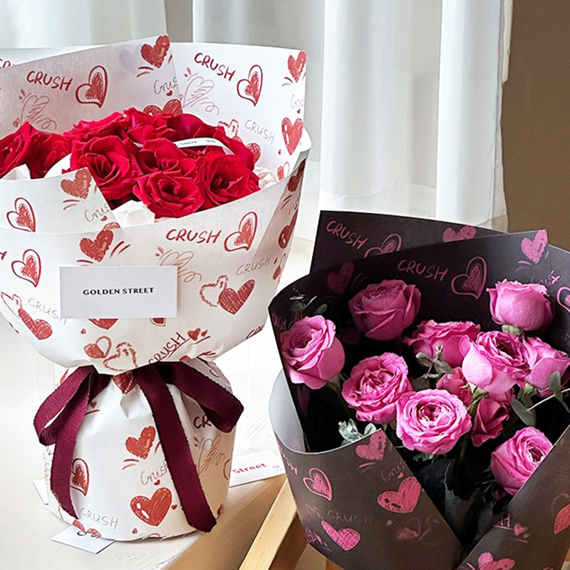 Heartbeat Floral Wrapping Paper