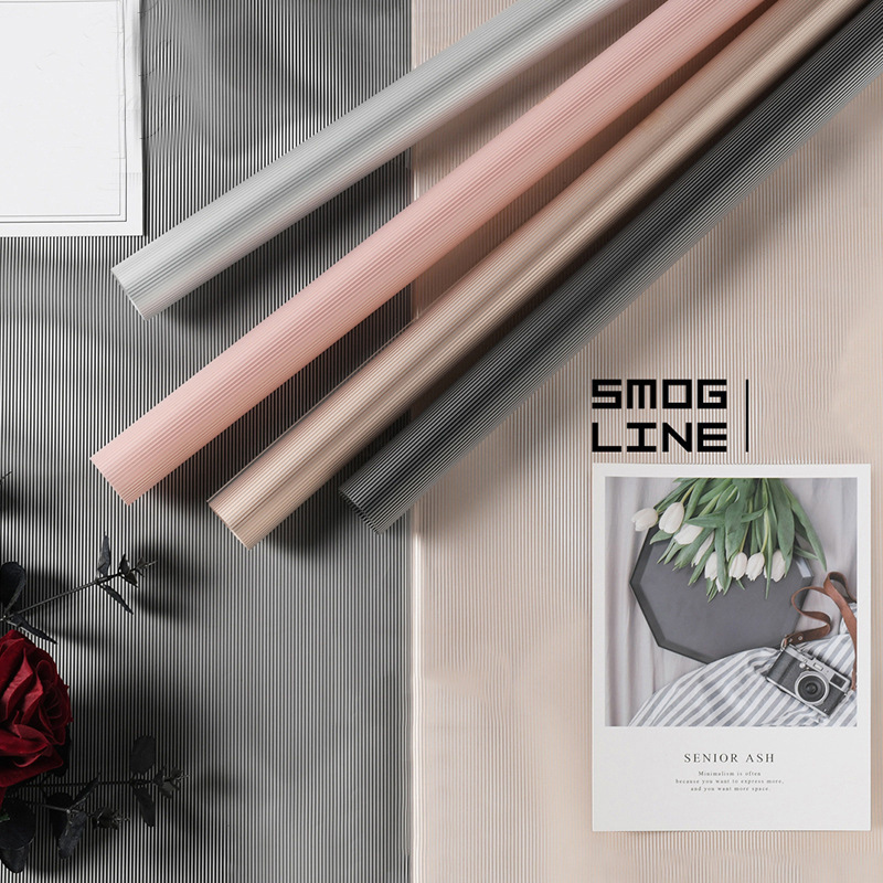 Smoky Line Floral Wrapping Paper