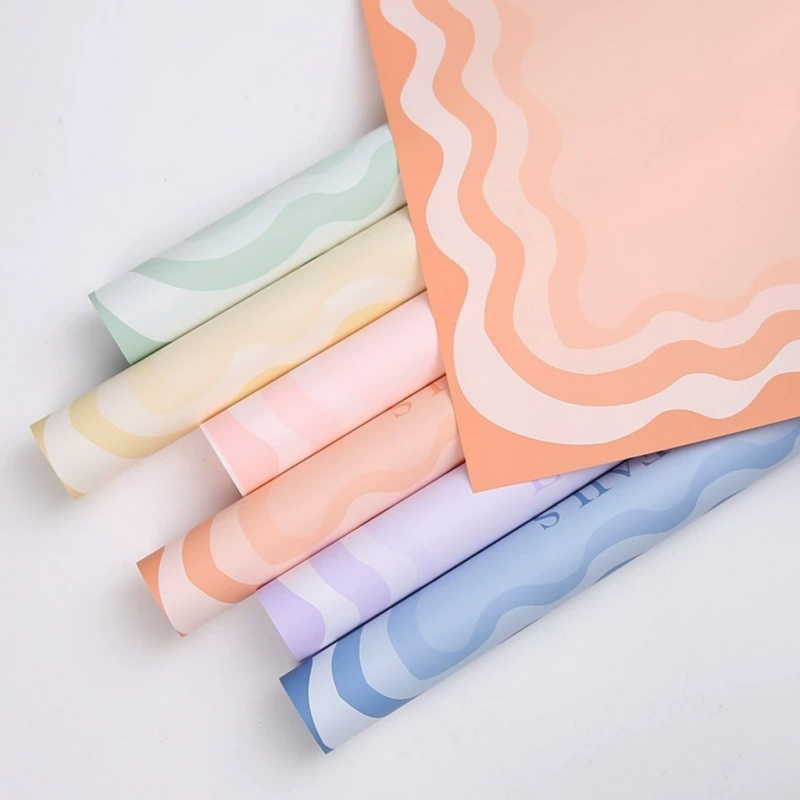Macaron Party Floral Wrapping Paper