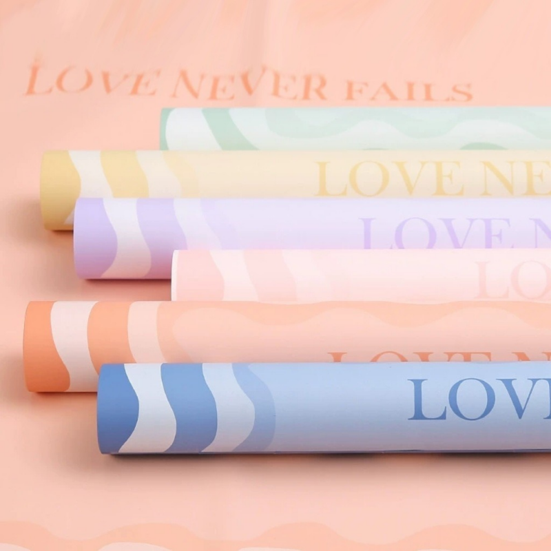 Macaron Party Floral Wrapping Paper