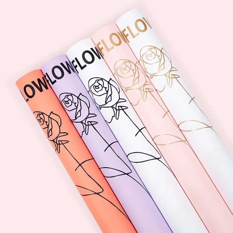 Floral Love Wrapping Paper — 20 Sheets