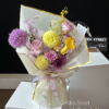 Gold-Rimmed Floral Wrapping Paper