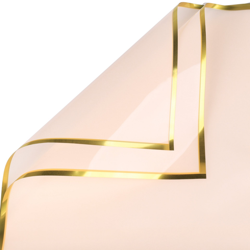 Gold-Rimmed Floral Wrapping Paper