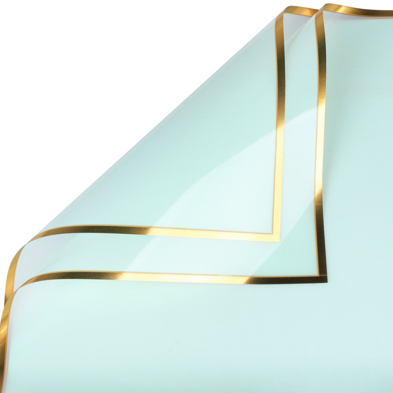 Gold-Rimmed Floral Wrapping Paper