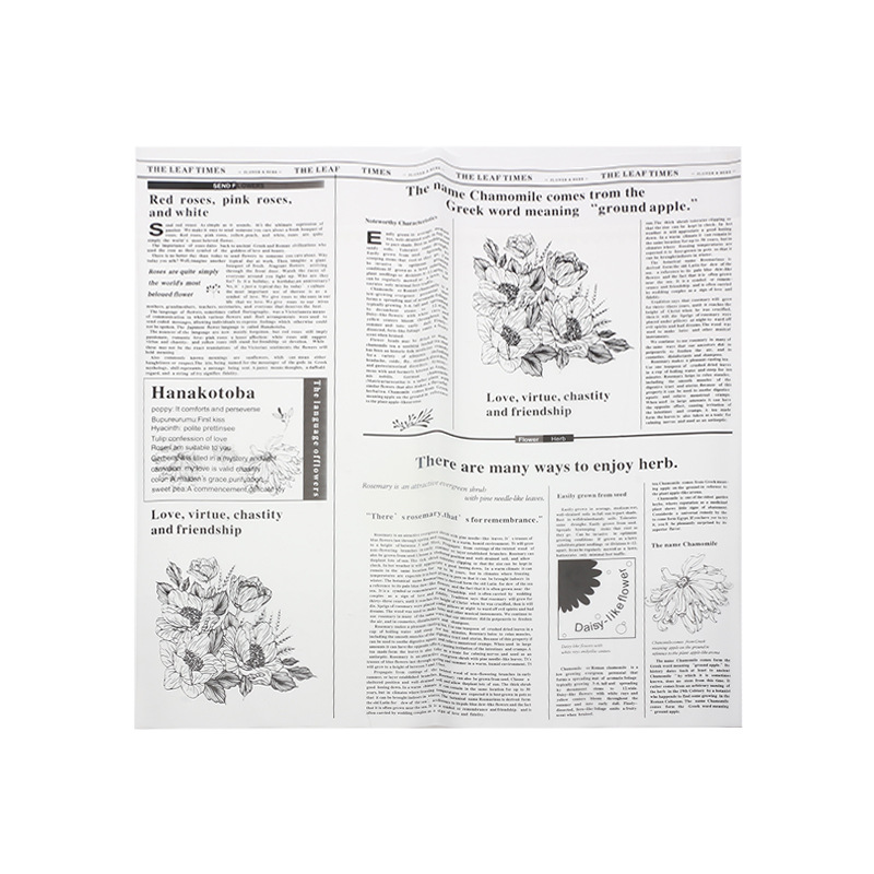 微信图片_20260407092455_7380_1 English Newspaper-Style Matte Waterproof Flower Wrapping Paper