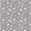 Heart-Patterned Floral Wrapping Paper