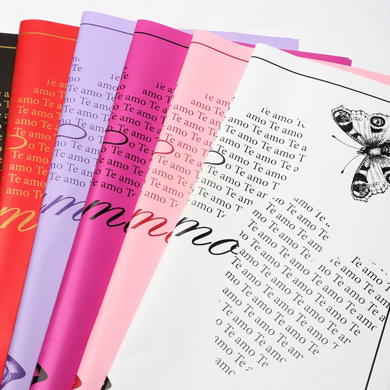 Butterfly TEAMO Floral Wrapping Paper