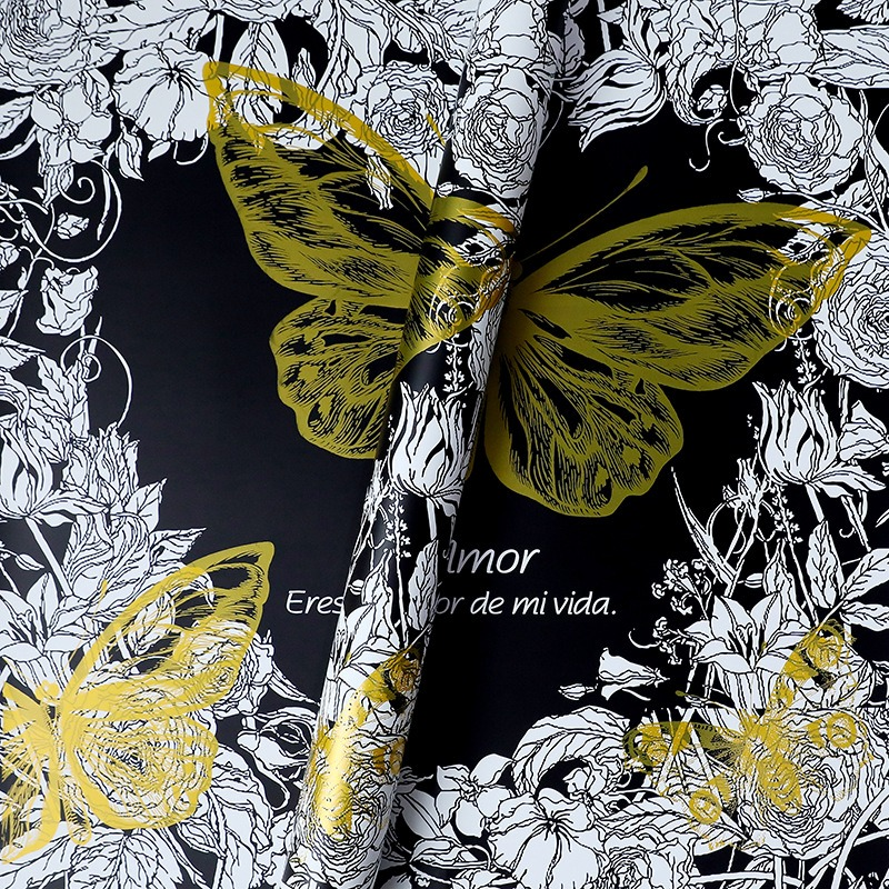 Butterfly TEAMO Floral Wrapping Paper