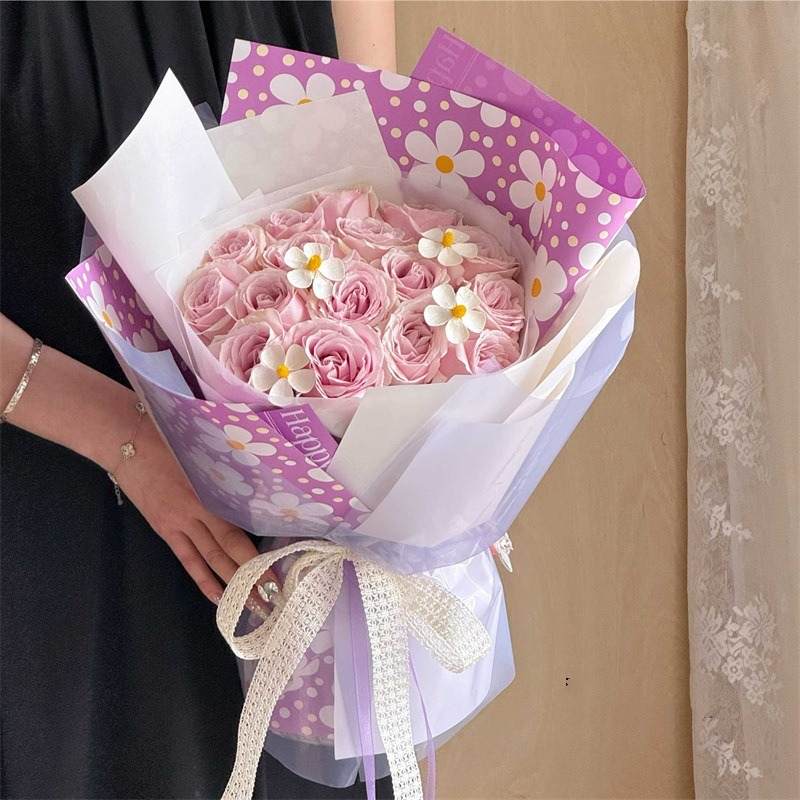 White Floral Wrapping Paper