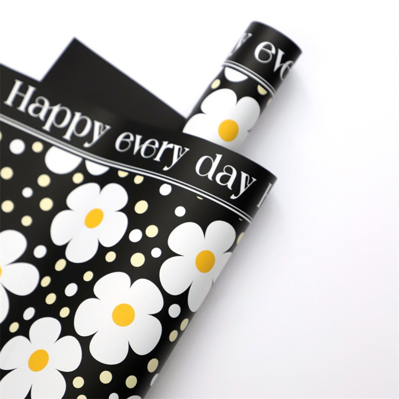 White Floral Wrapping Paper